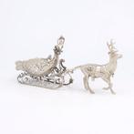 J. Weeda - Rendier met arreslee - Miniatuur beeldje - .835