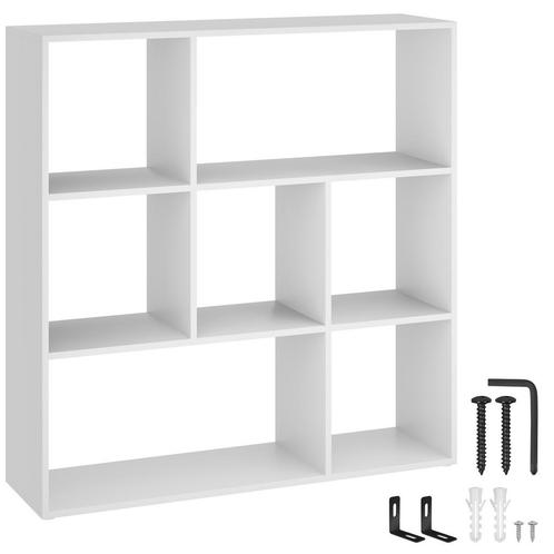 tectake Vakkenkast Tartu met 7 open vakken, 104x29x107cm - w, Huis en Inrichting, Overige Huis en Inrichting, Verzenden
