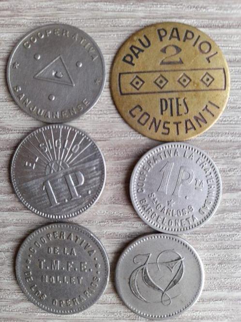 Spanje. 12 Fichas 1940 - Guerra Civil (Zonder Minimumprijs), Postzegels en Munten, Munten en Bankbiljetten | Toebehoren