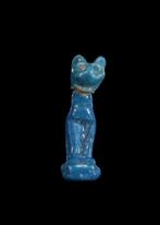 Oude Egypte, late periode Blauwe geglazuurde faience Amulet