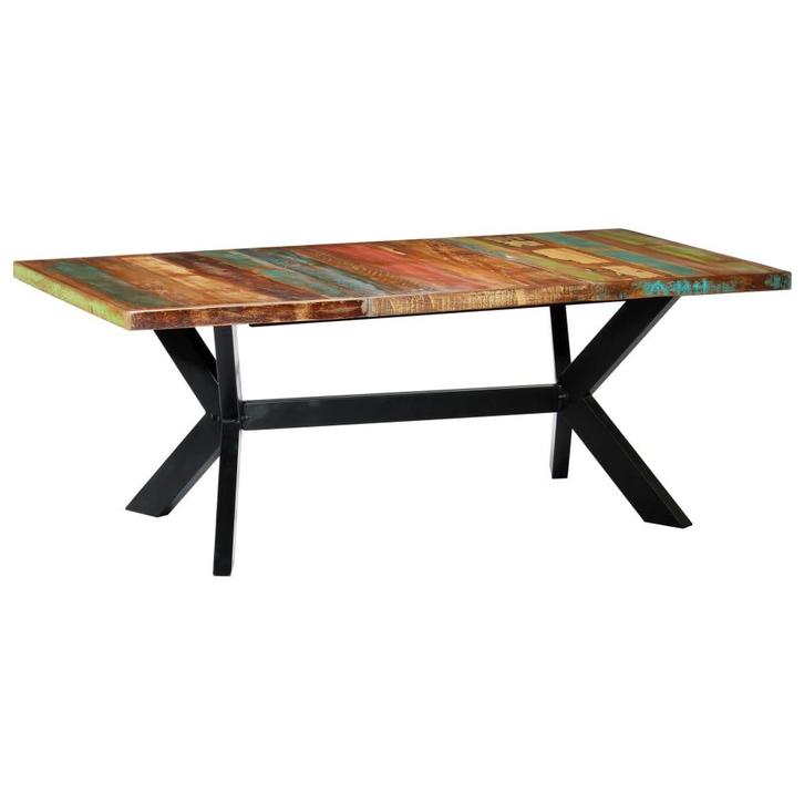 vidaXL Eettafel 200x100x75 cm massief gerecycled hout, Huis en Inrichting, Tafels | Eettafels, Nieuw, Verzenden