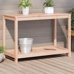 vidaXL Oppottafel met schap 108x50x75 cm massief douglashout, Tuin en Terras, Verzenden, Nieuw