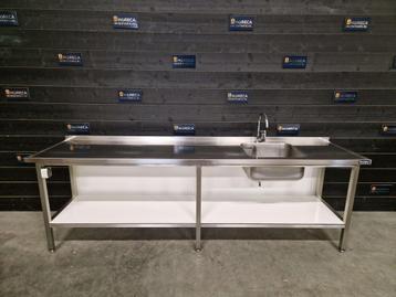 Wastafel | trespa | RVS | XXL wasbak | 275cm