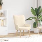 vidaXL Relaxzetel Crème Katoenvelours, Verzenden, Nieuw