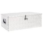 vidaXL Opbergbox 90x47x33,5 cm aluminium zilverkleurig, Doe-het-zelf en Bouw, Verzenden, Nieuw
