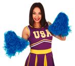 Pom-Pom Blauw 80cm 2st, Verzenden, Nieuw