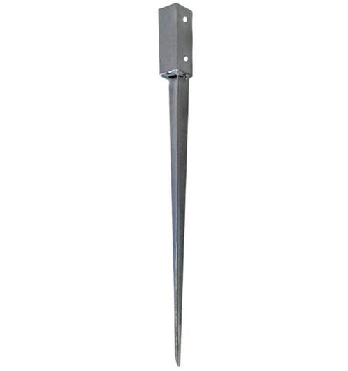 Starx Paalhouder insteek 72x72 mm verzinkt, Doe-het-zelf en Bouw, Hang- en Sluitwerk, Klink of Kruk, Nieuw, Overige materialen