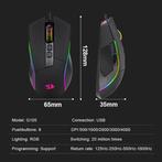 Lonewolf G105 Gaming Muis -  8000 DPI - RGB Optisch, Verzenden, Nieuw, Redragon