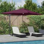 vidaXL Parasol Bordeaux Rood 351 x 250 x 253 cm Polyester en, Verzenden, Nieuw