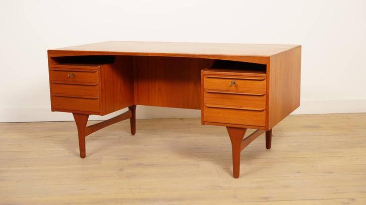 Vintage bureau | Deens design | Teak | Valdemar Mortensen, Huis en Inrichting, Bureaus, Ophalen of Verzenden