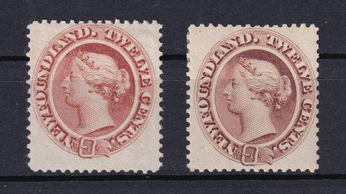 Newfoundland 1866/1894 - Prijs 650€, beide tinten, roodbruin, Postzegels en Munten, Postzegels | Europa | UK