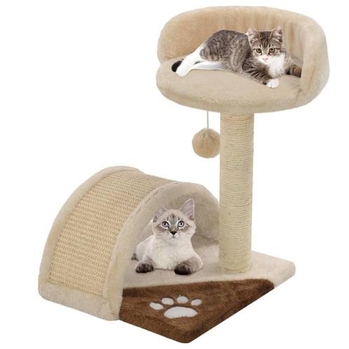 vidaXL Kattenkrabpaal met sisal krabpaal 40 cm beige en, Dieren en Toebehoren, Katten-accessoires, Nieuw, Verzenden