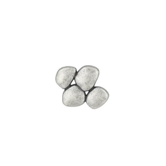 Knop Kiezel Oud Zilverkleur 49x46 mm, Huis en Inrichting, Woonaccessoires | Overige, Nieuw