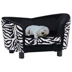 vidaXL Canapé pour chien Noir 68x38x38 cm Peluche, Dieren en Toebehoren, Verzenden