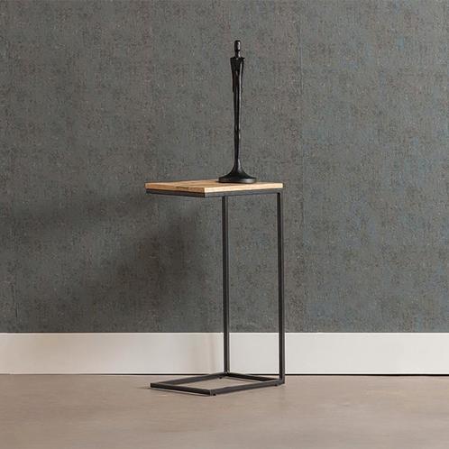Bijzettafel Mangohout Alys (set Van 2), Huis en Inrichting, Tafels | Bijzettafels, Nieuw, Hout, Overige vormen, Verzenden