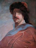 Russische school (XVIII) - Retrato de aristócrata con túnica, Antiek en Kunst