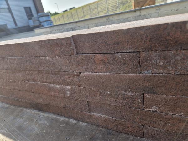 Veiling - 896x Muurblok Brown Black Nuance 59,5 Cm, Tuin en Terras, Bielzen en Borduren