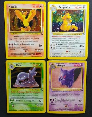 WOTC Pokémon - 4 Card - Fossil - ITA - Dragonite Holo -