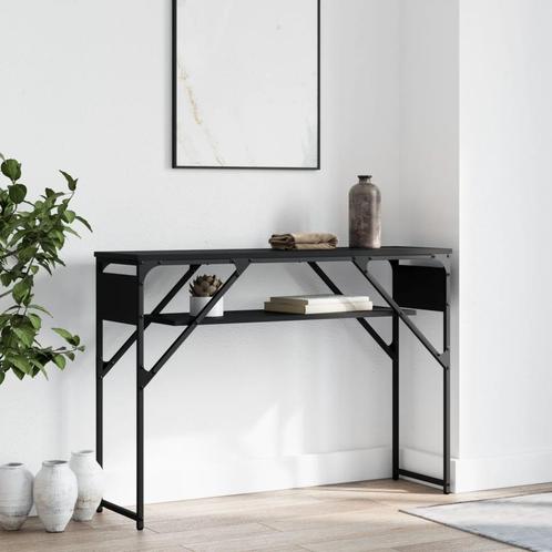 vidaXL Table console avec étagère noir 105x30x75 cm bois, Maison & Meubles, Tables | Tables de salon, Neuf, Envoi