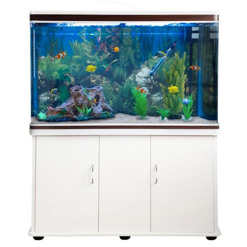 Aquarium 300 L Wit + Meubel - Starterset - wit grind, Animaux & Accessoires, Poissons | Aquariums & Accessoires, Envoi