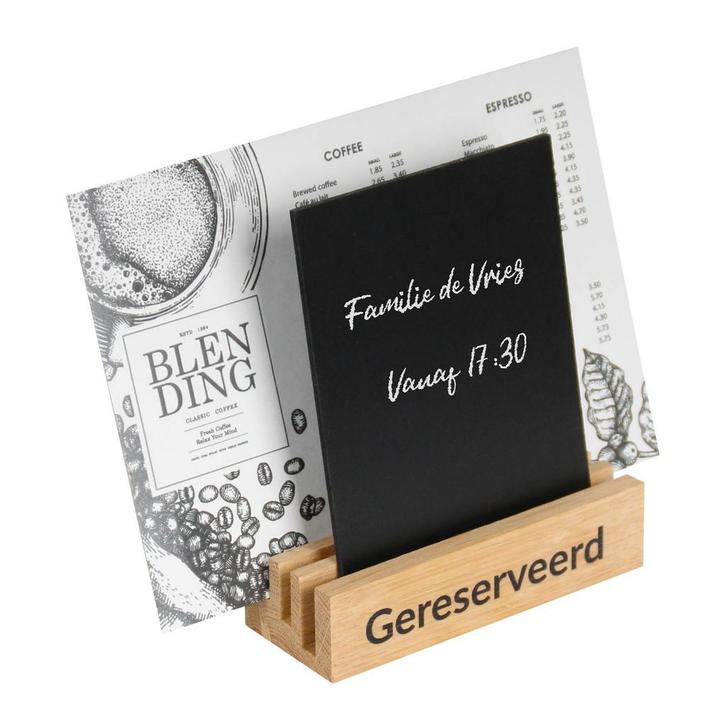 Menukaarthouder OACK Gereserveerd Small, Zakelijke goederen, Horeca | Meubilair en Inrichting, Verzenden