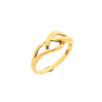 Gouden fantasie ring (gouden ring, dames ring, 585), Gebruikt, Overige kleuren, Ophalen of Verzenden, 17 tot 18