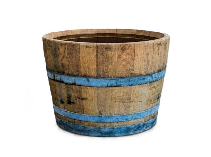 PAASACTIE - Half wijnvat van 225L vat - eiken bloembak, Tuin en Terras, Bloembakken en Plantenbakken, 30 tot 60 cm, 60 tot 100 cm