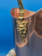 Paraplustandaard/rek - Parapluhouder – koper met messing en, Antiek en Kunst