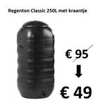 Magazijnopruiming nieuwe regentonnen 250 Liter - op=op!, Ophalen, Kunststof, Met kraantje, 150 liter of meer