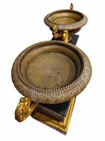 Vaas met dubbele oren (2) - Brons, Marmer - Bronzen schelpen, Antiek en Kunst