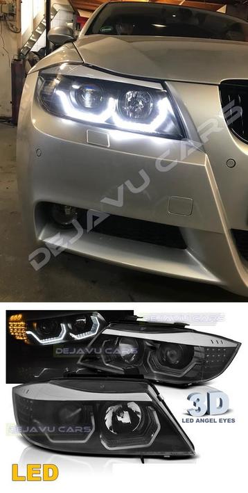 Xenon Look Koplampen met 3D LED Angel Eyes voor BMW 3 Serie, Ophalen of Verzenden