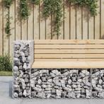 vidaXL Banc de jardin design gabion 92x71x65,5 cm bois, Jardin & Terrasse, Verzenden, Neuf