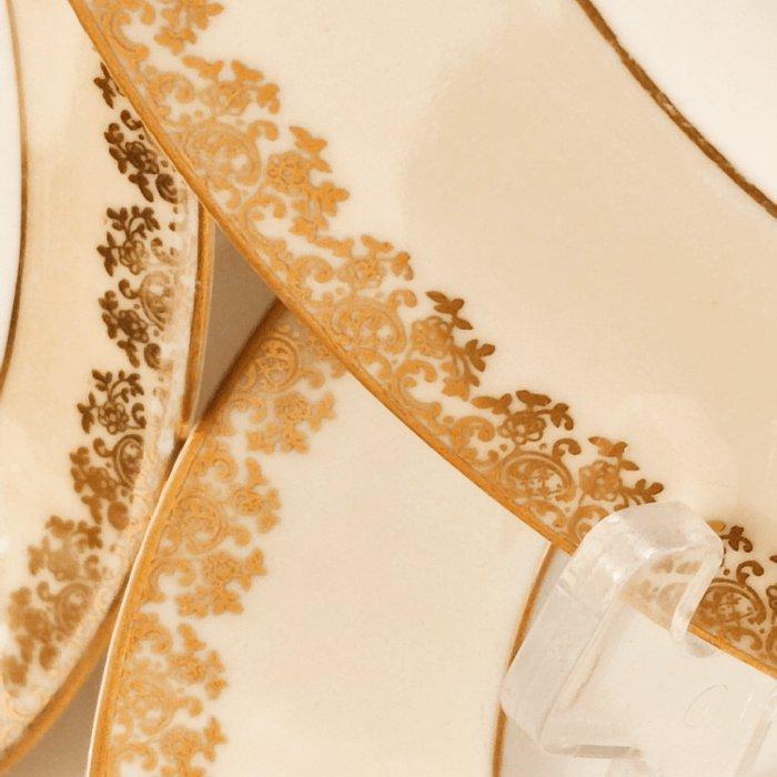 Estampille dorée « Limoges France » - Tafelservies (12) -, Antiek en Kunst, Antiek | Meubels | Tafels