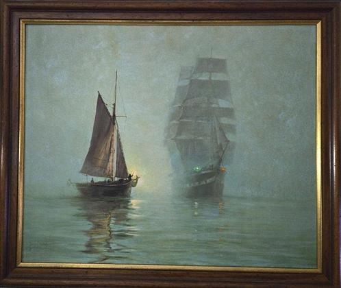 Europese school (XX) - Marine, Antiek en Kunst, Kunst | Schilderijen | Klassiek