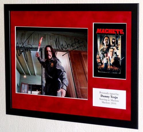 Machete - Danny Trejo (Machete) Premium Framed, signed,, Collections, Cinéma & Télévision