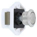 Drukknopslotje met rozet en sluitplaat wit