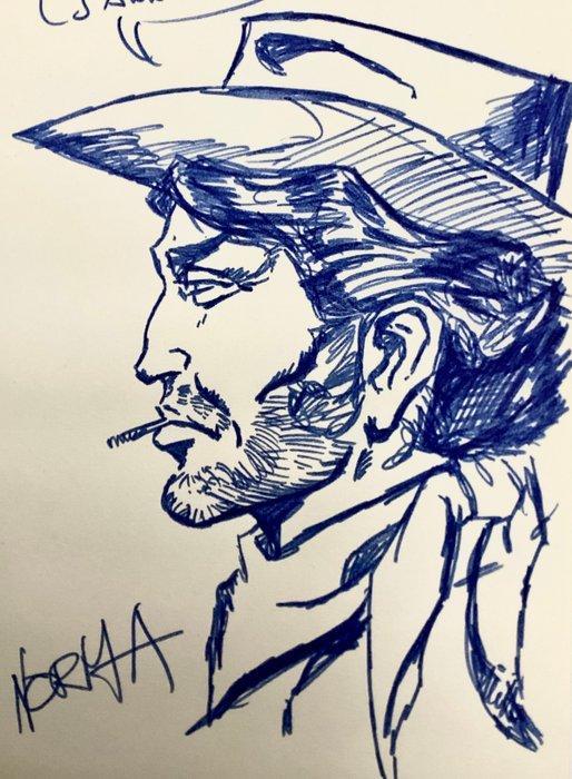 Norma originele gesigneerde tekening - Capitaine Apache, Boeken, Stripverhalen