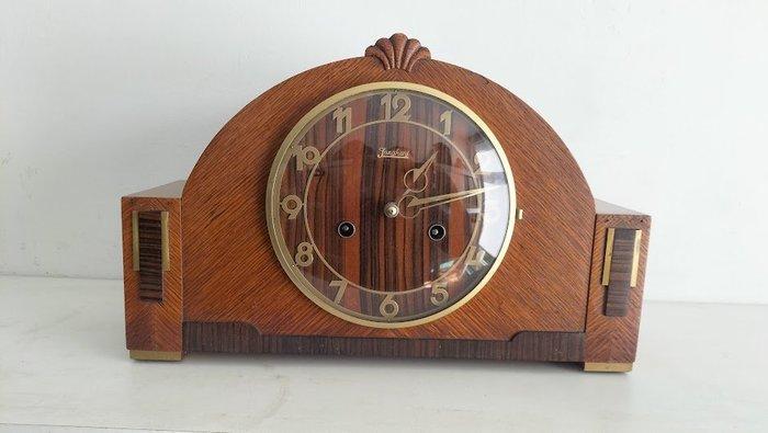 Amsterdamse School klok - Art Deco Hout, Messing - 1920-1930, Antiek en Kunst, Antiek | Klokken