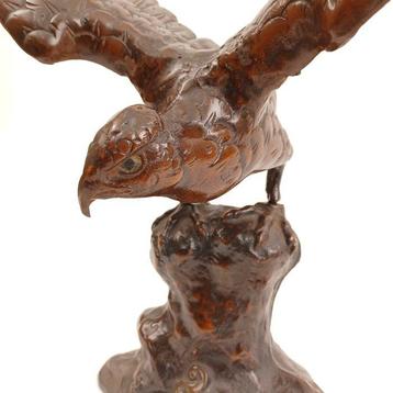 Statue de faucon en bronze japonais - Cuivre - Japon -