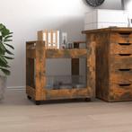 vidaXL Bureaukastje 60x45x60 cm bewerkt hout gerookt, Verzenden, Nieuw