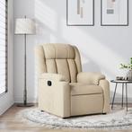 vidaXL Fauteuil verstelbaar stof crèmekleurig, Verzenden, Nieuw