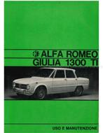 1970 ALFA ROMEO GIULIA 1300 TI INSTRUCTIEBOEKJE ITALIAANS