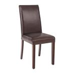 Stoelen | Kunstleer/Hout | Dark Brown | Houtlook Poten |, Zakelijke goederen, Verzenden, Nieuw in verpakking