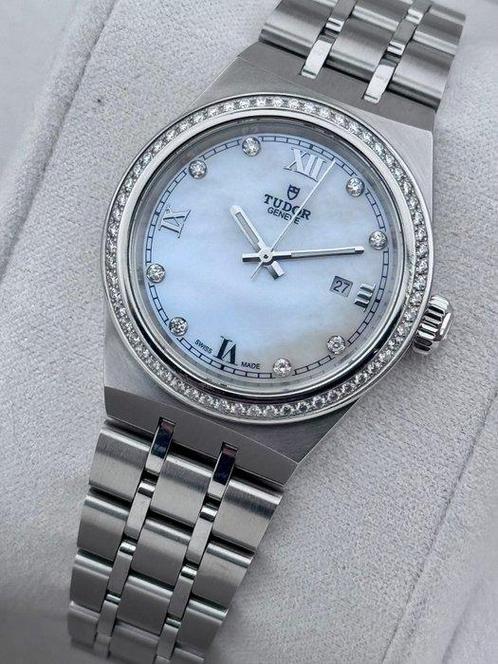 Tudor - Royal Mother of pearl Dial Diamonds Lady Automatic -, Handtassen en Accessoires, Horloges | Antiek