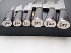 Shinrai Japan - 6 Piece professional knives set - Hammered, Antiek en Kunst, Antiek | Keukengerei