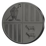Andorra. 1 Diner 2014 Eagle Ruthenium/Gold Gilded, 1 Oz, Postzegels en Munten, Munten | Europa | Niet-Euromunten