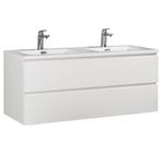 Badkamermeubel Set Angela 120cm Wit Badmeubel, Huis en Inrichting, Badkamer | Badkamermeubels, Verzenden, Nieuw