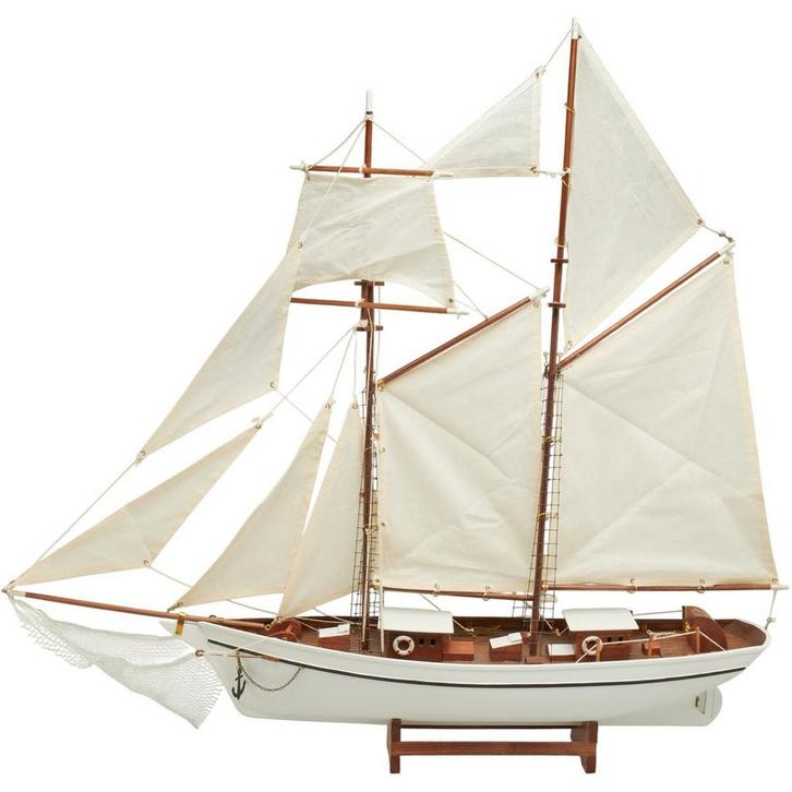 Zeilboot Model Belle Poule 90cm Wit, Hobby en Vrije tijd, Modelbouw | Boten en Schepen, Nieuw, Ophalen of Verzenden