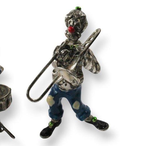 Figure - 3 Italian Sorini Silver Circus Figures - 20th, Antiek en Kunst, Antiek | Zilver en Goud
