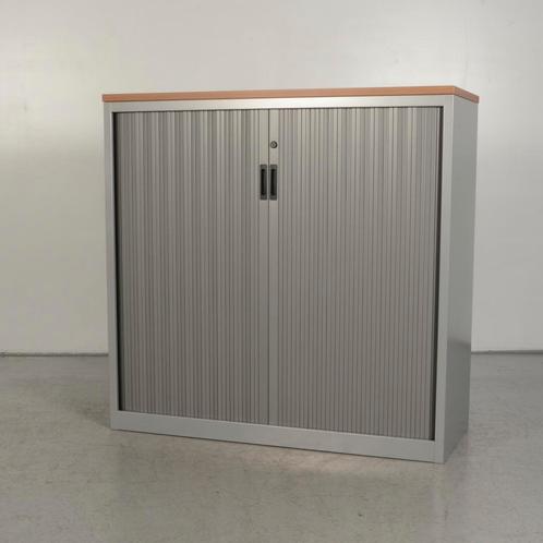 Roldeurkast Voortman - Grijs - Noten topblad - 119 x 120 cm, Huis en Inrichting, Kasten | Roldeurkasten en Archiefkasten, Gebruikt